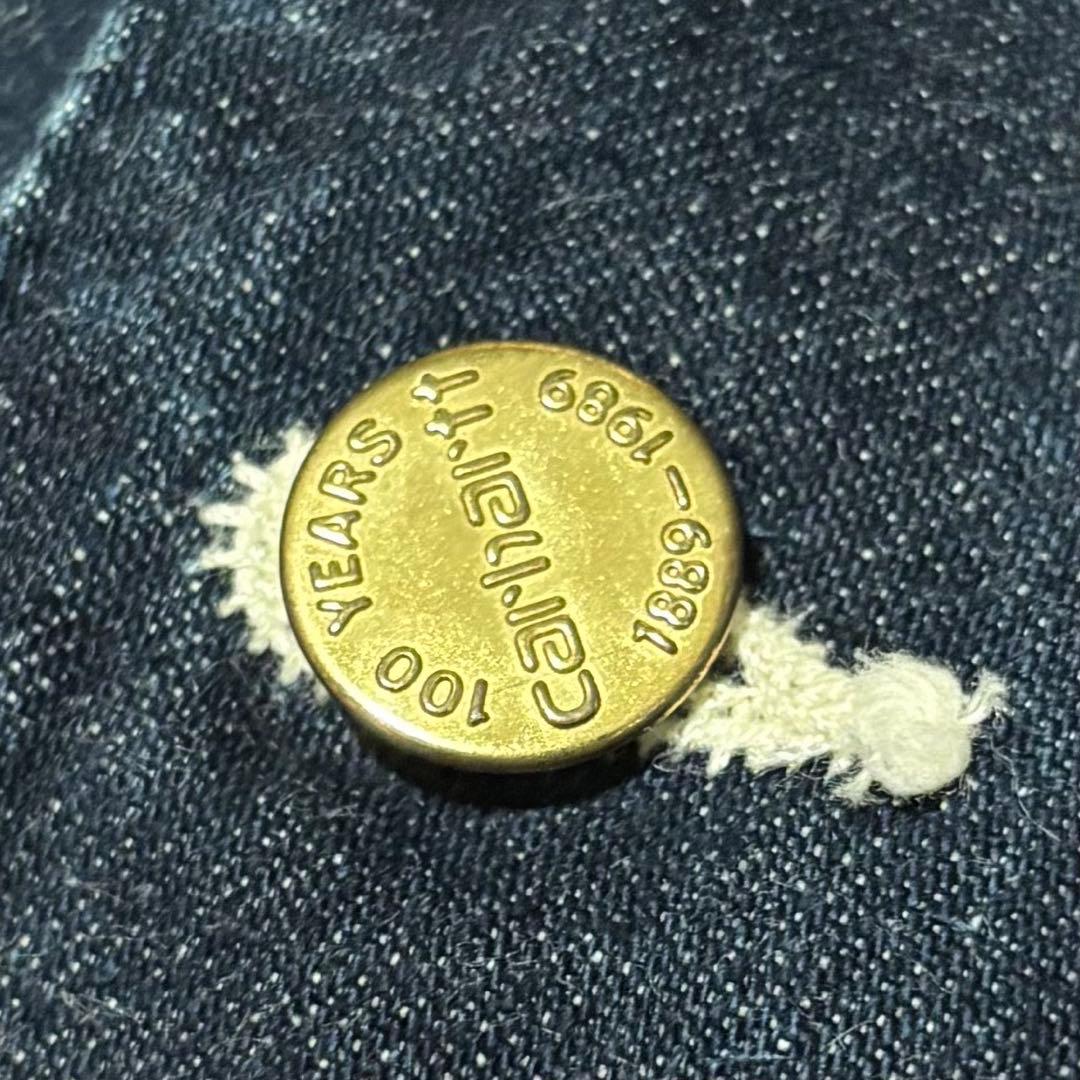 80s Carhartt 100周年 デニムカバーオール40