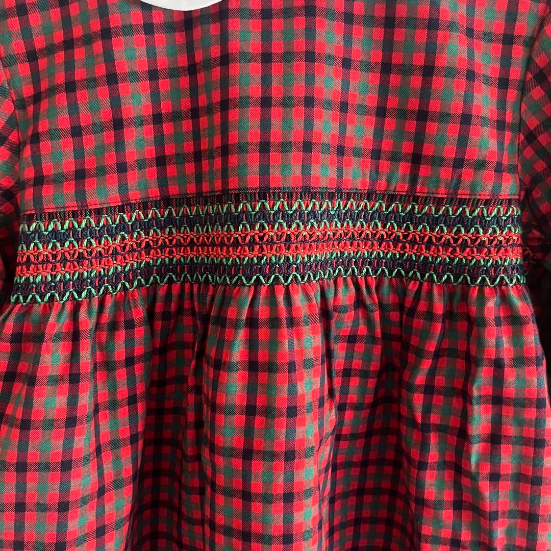 【未使用タグつき】familiar チェック柄ワンピース 130