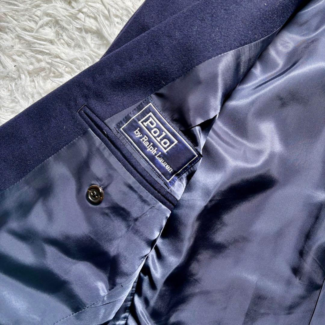 【美品】ポロラルフローレン　紺ブレ　金ボタン　ウール　テーラードジャケット　M