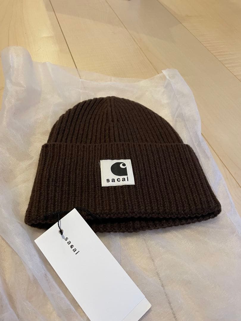 sacai carhartt ビーニー　ニット帽子