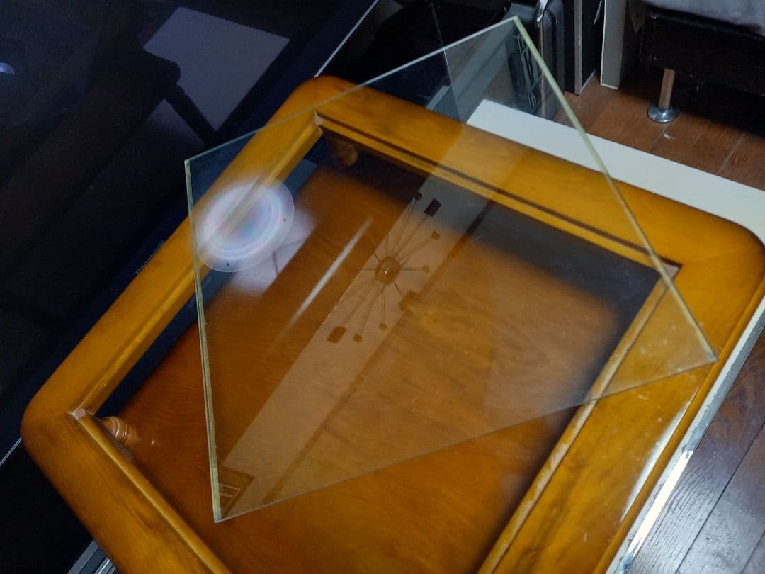 ぴぴ　様売約済　コロニアル　ディスプレイ　ガラス　ウッド　サイドテーブル