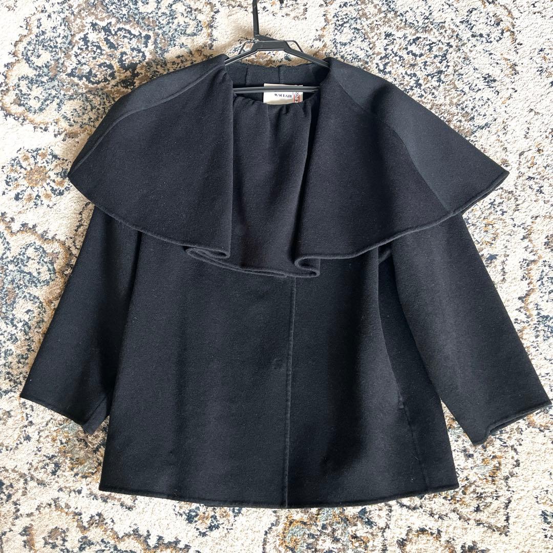 MACHATT マチャット オーバーカラーウールコート ブラック