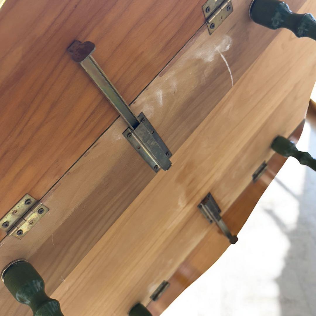 アンティーク　キッチンワゴン　バタフライテーブル　キャスター付