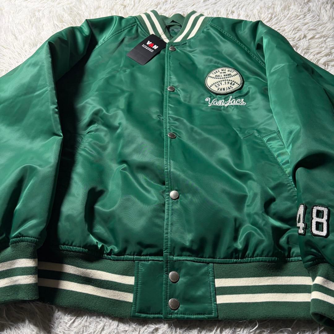じ*！様 未使用/タグ付■VAN JACKET スタジャン　アーチロゴ　グリーン