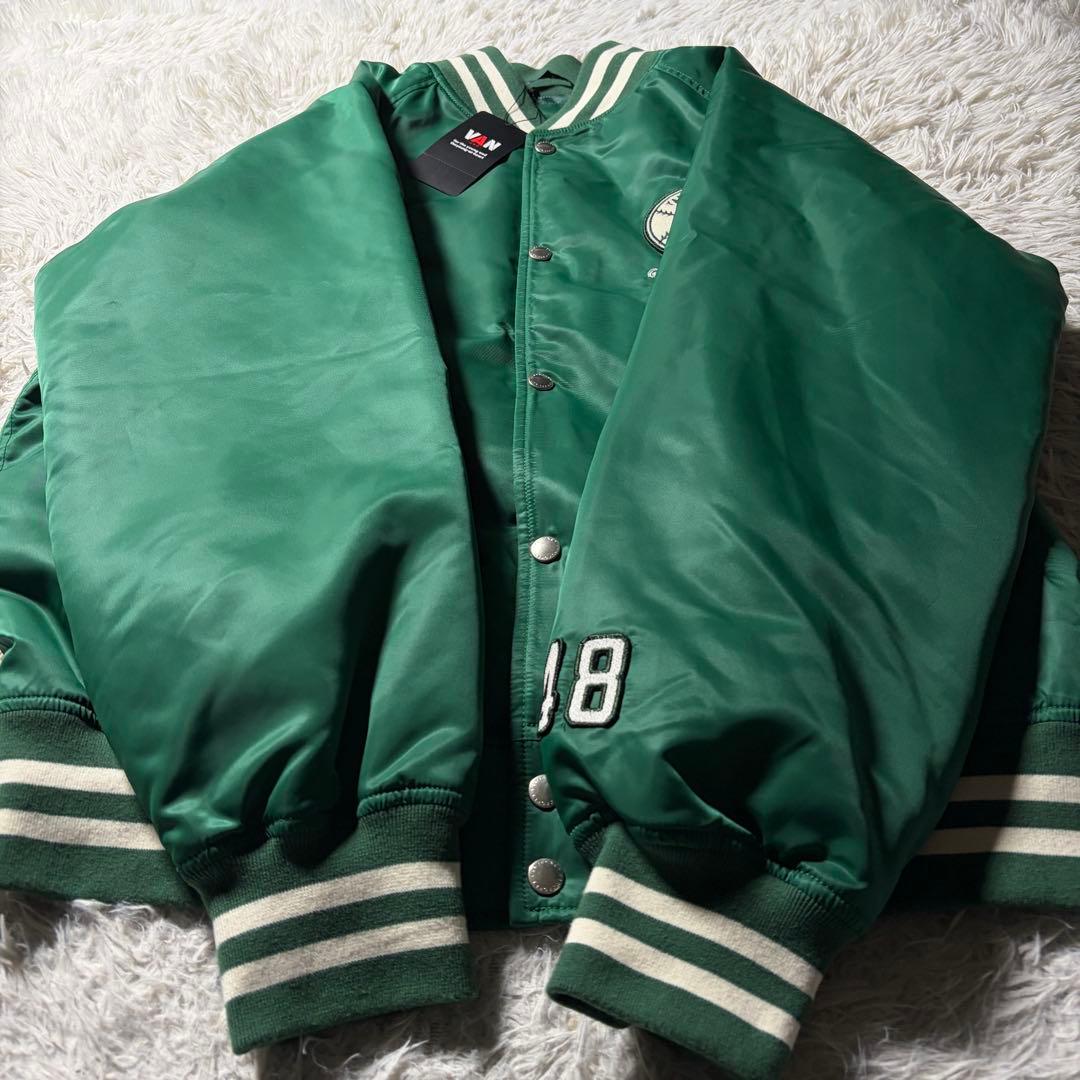 じ*！様 未使用/タグ付■VAN JACKET スタジャン　アーチロゴ　グリーン