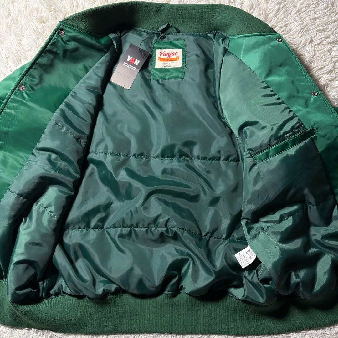 じ*！様 未使用/タグ付■VAN JACKET スタジャン　アーチロゴ　グリーン