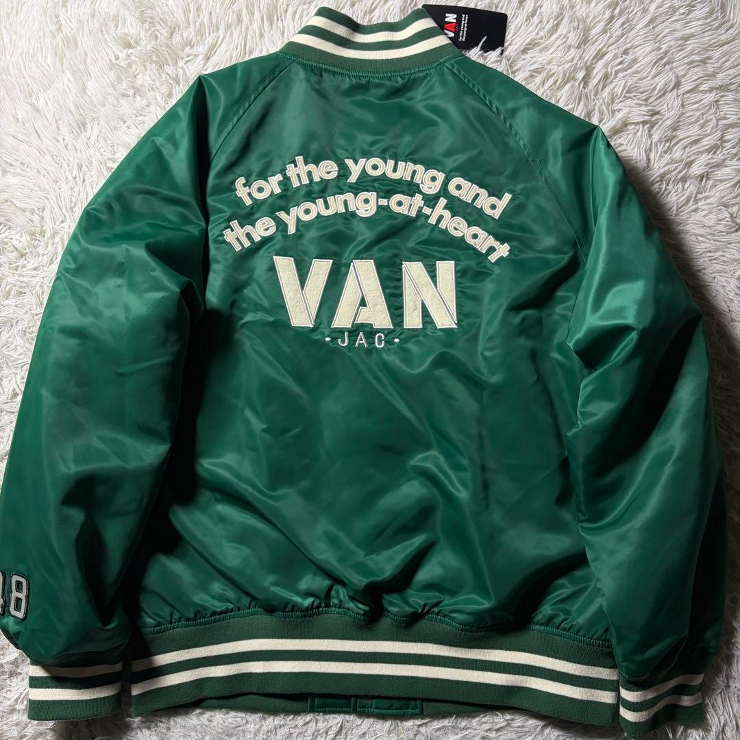 じ*！様 未使用/タグ付■VAN JACKET スタジャン　アーチロゴ　グリーン