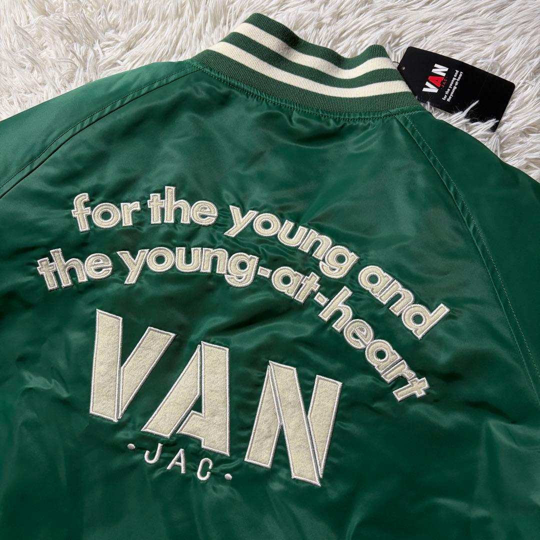 じ*！様 未使用/タグ付■VAN JACKET スタジャン　アーチロゴ　グリーン