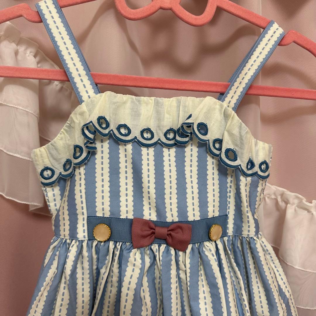 シャーリーテンプル♡110ストライプベアスカジャン