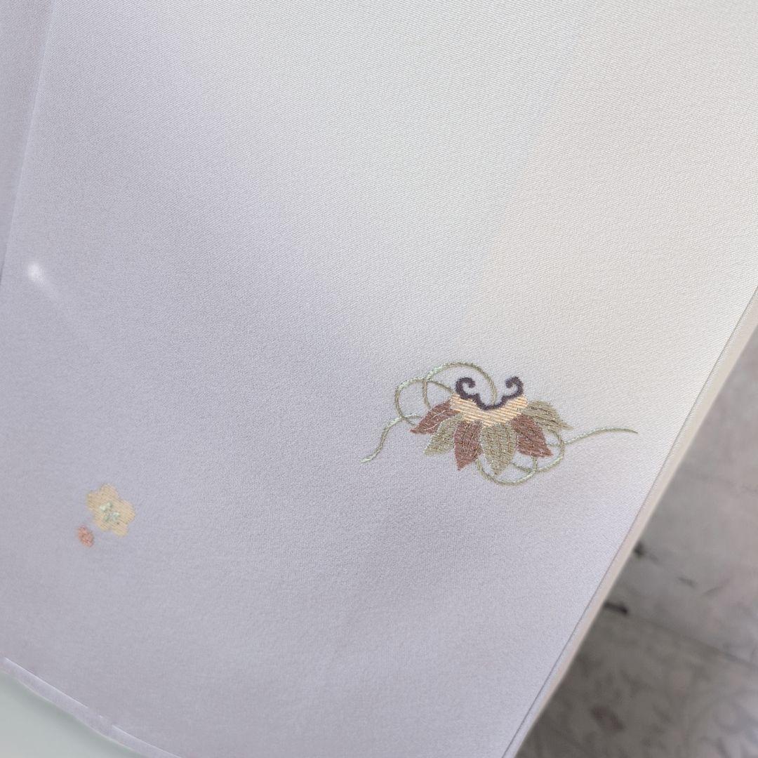 訪問着　フルセット　付け下げ　着物　正絹　刺繍　シンプル　爽やか　しつけ糸　A1