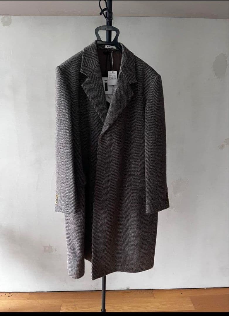 ジャケット・アウター AURALEE 24AW TWEED CHESTERFIELD COAT (3)