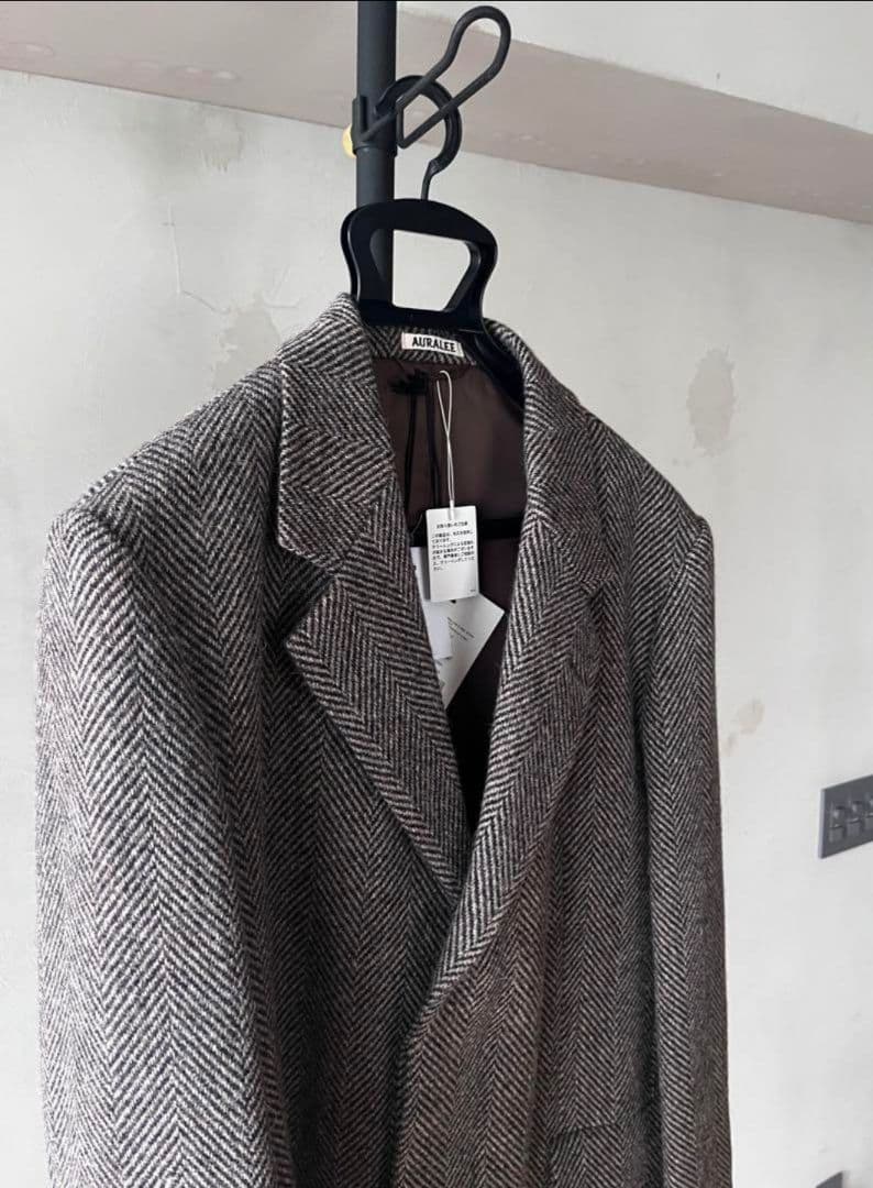 ジャケット・アウター AURALEE 24AW TWEED CHESTERFIELD COAT (3)