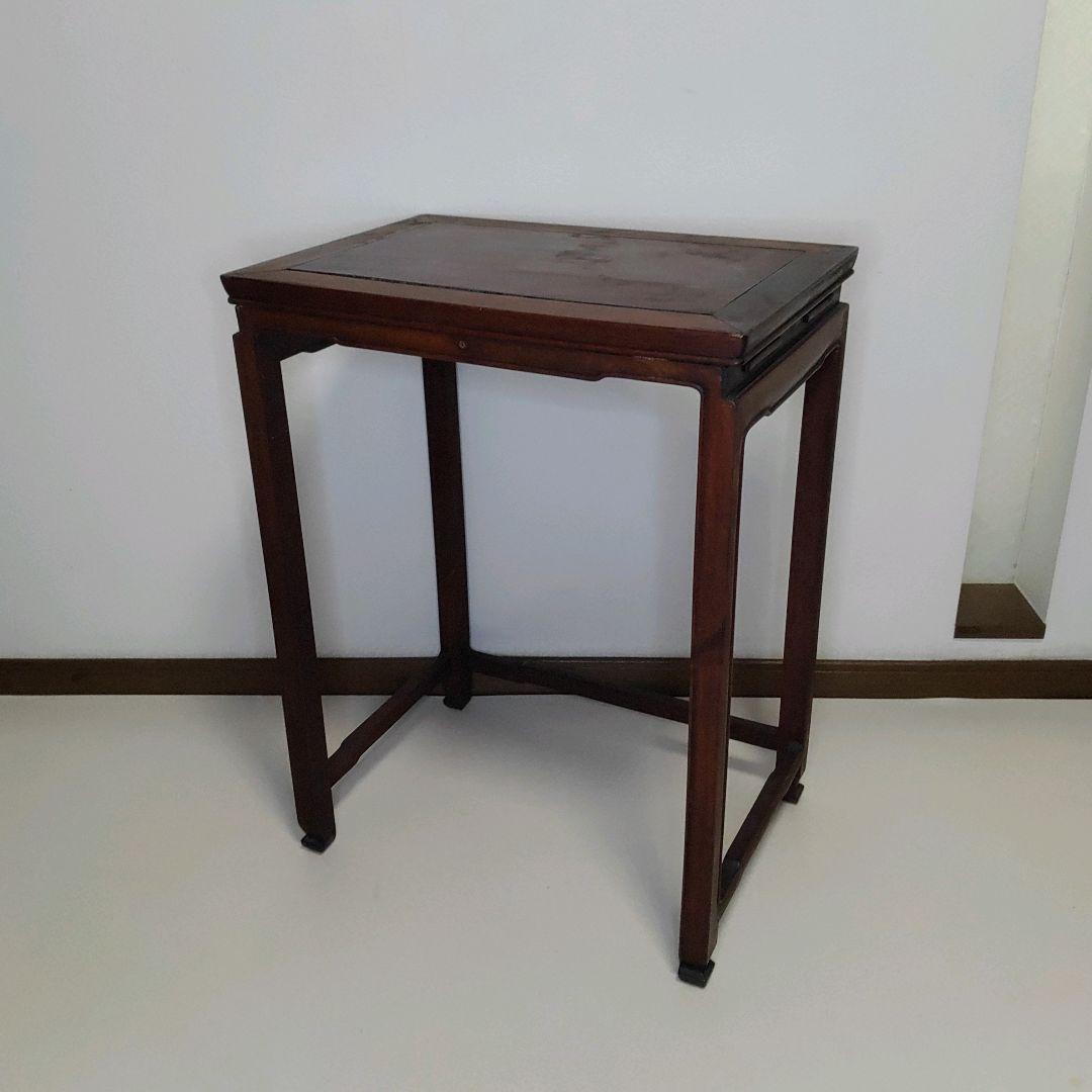 中国家具 唐木家具 銘木花梨 サイドテーブル