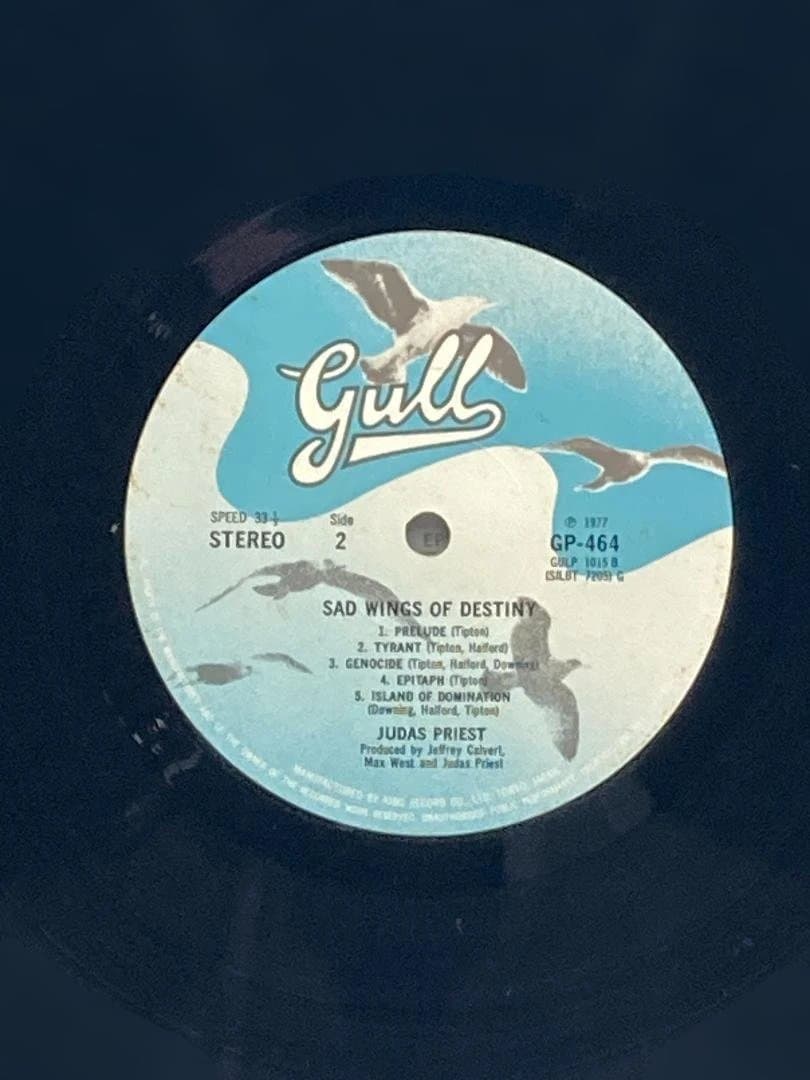 Judas Priest 運命の翼 日本初回プレス盤 LP GP‑464帯付き