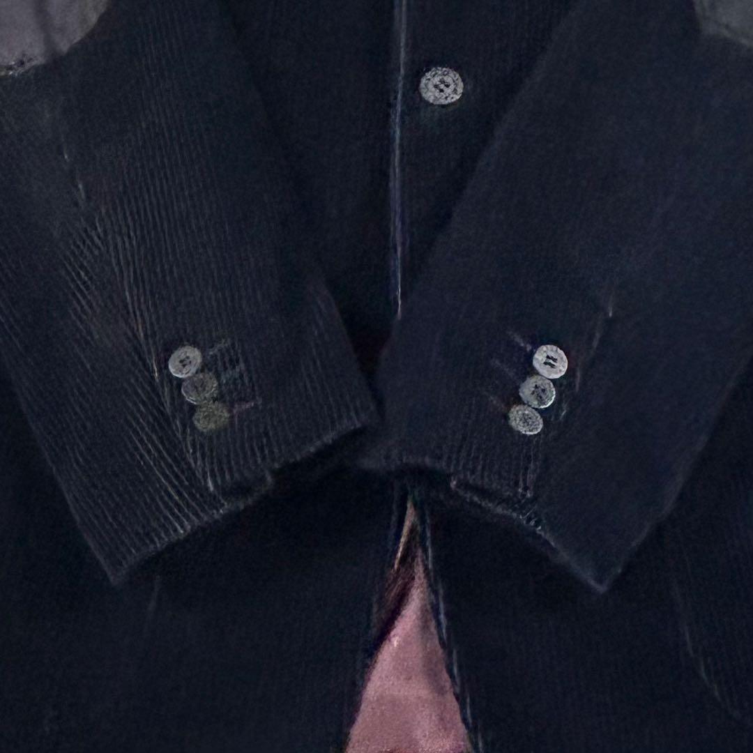 ポールスミス エルボーパッチ コーデュロイ テーラードジャケット 羊毛 ネイビー