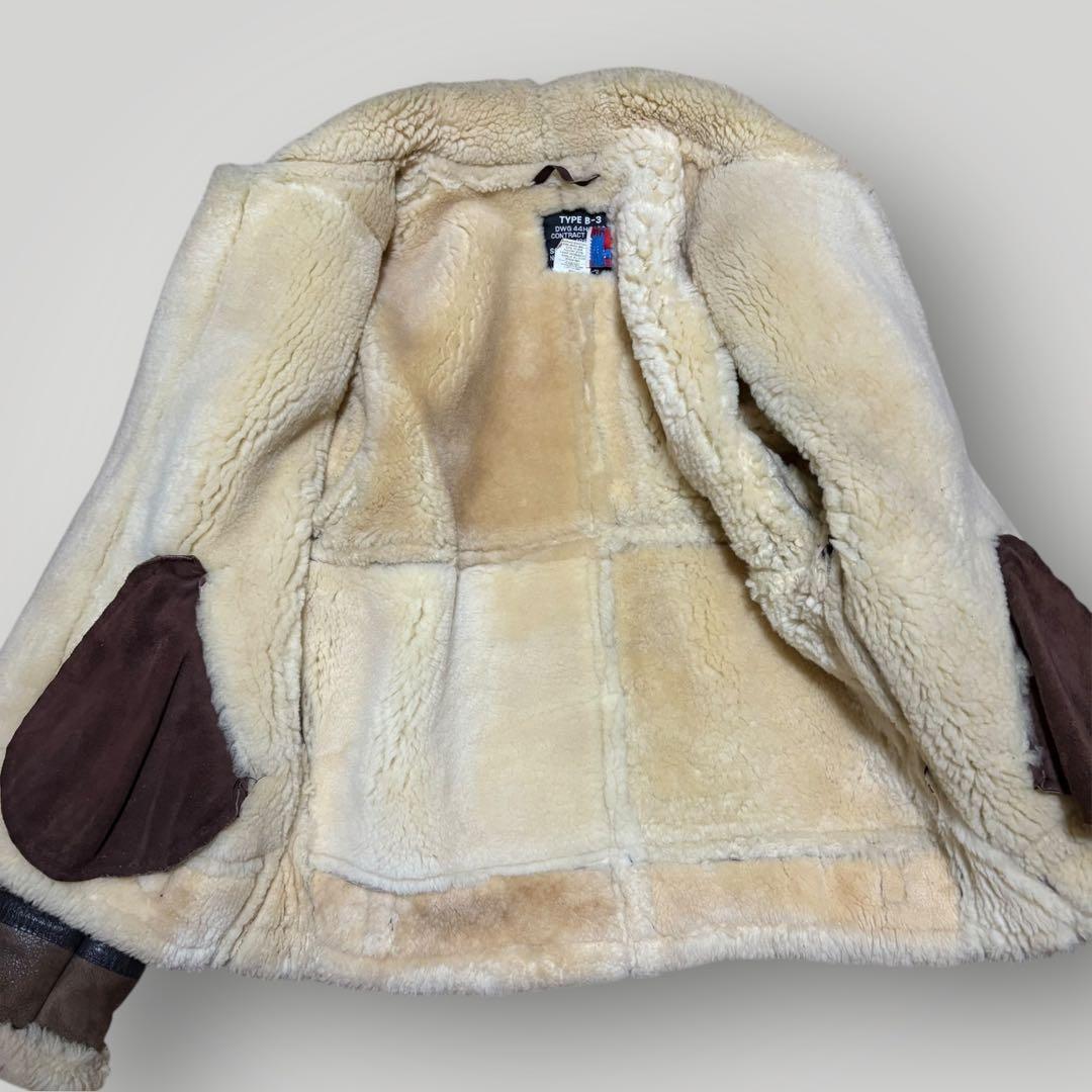 美品・40 Schott ショット　B-3 リアムムートン　フライトジャケット