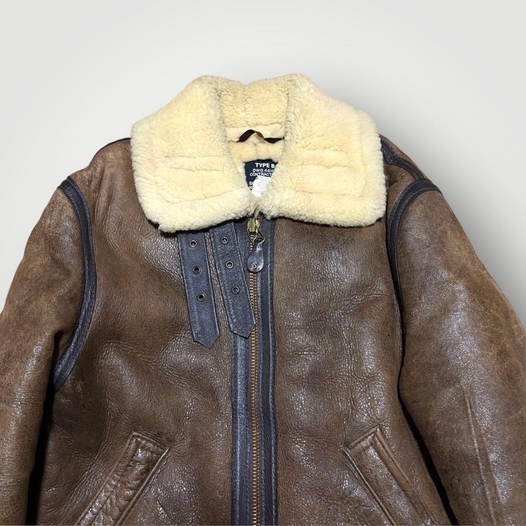 美品・40 Schott ショット　B-3 リアムムートン　フライトジャケット