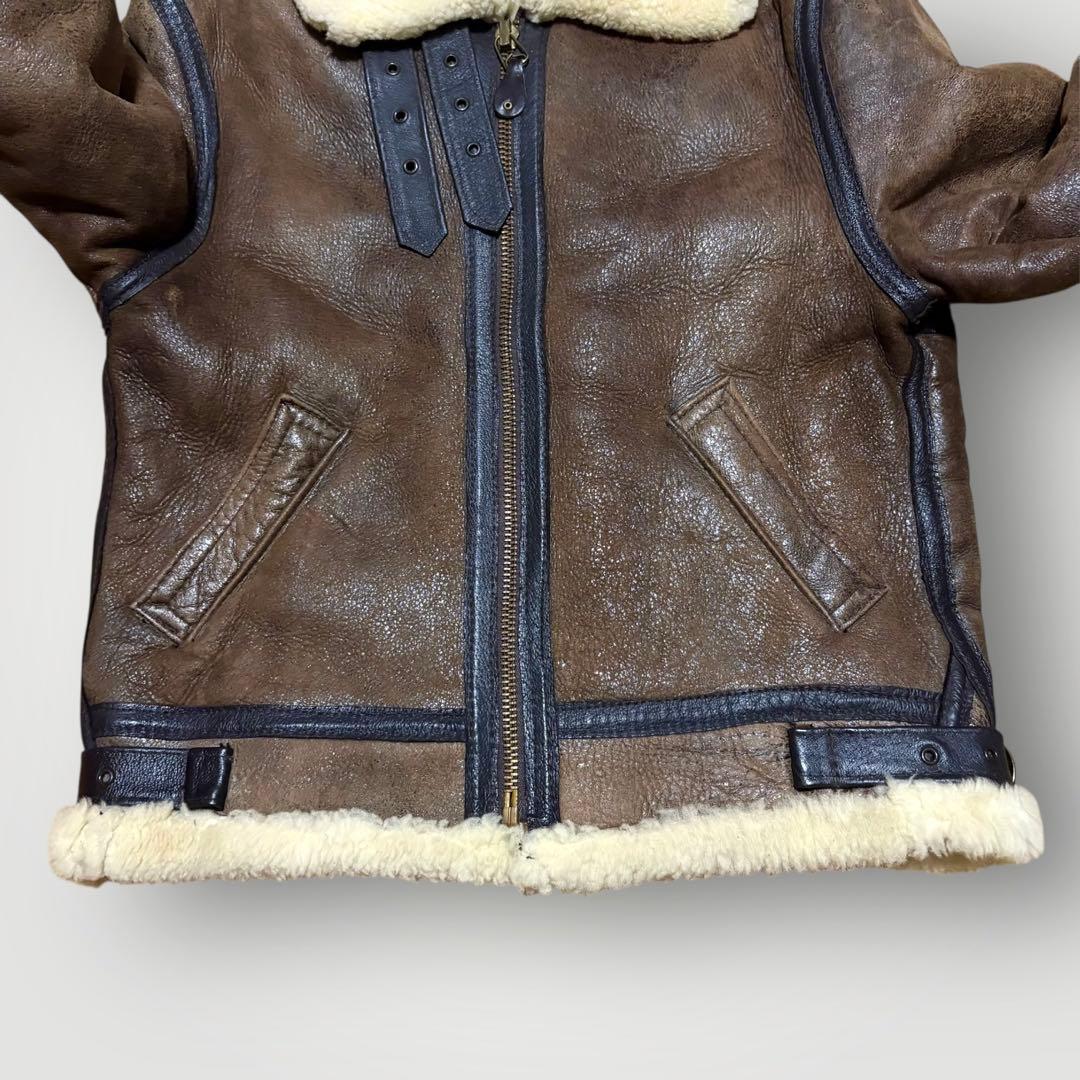 美品・40 Schott ショット　B-3 リアムムートン　フライトジャケット