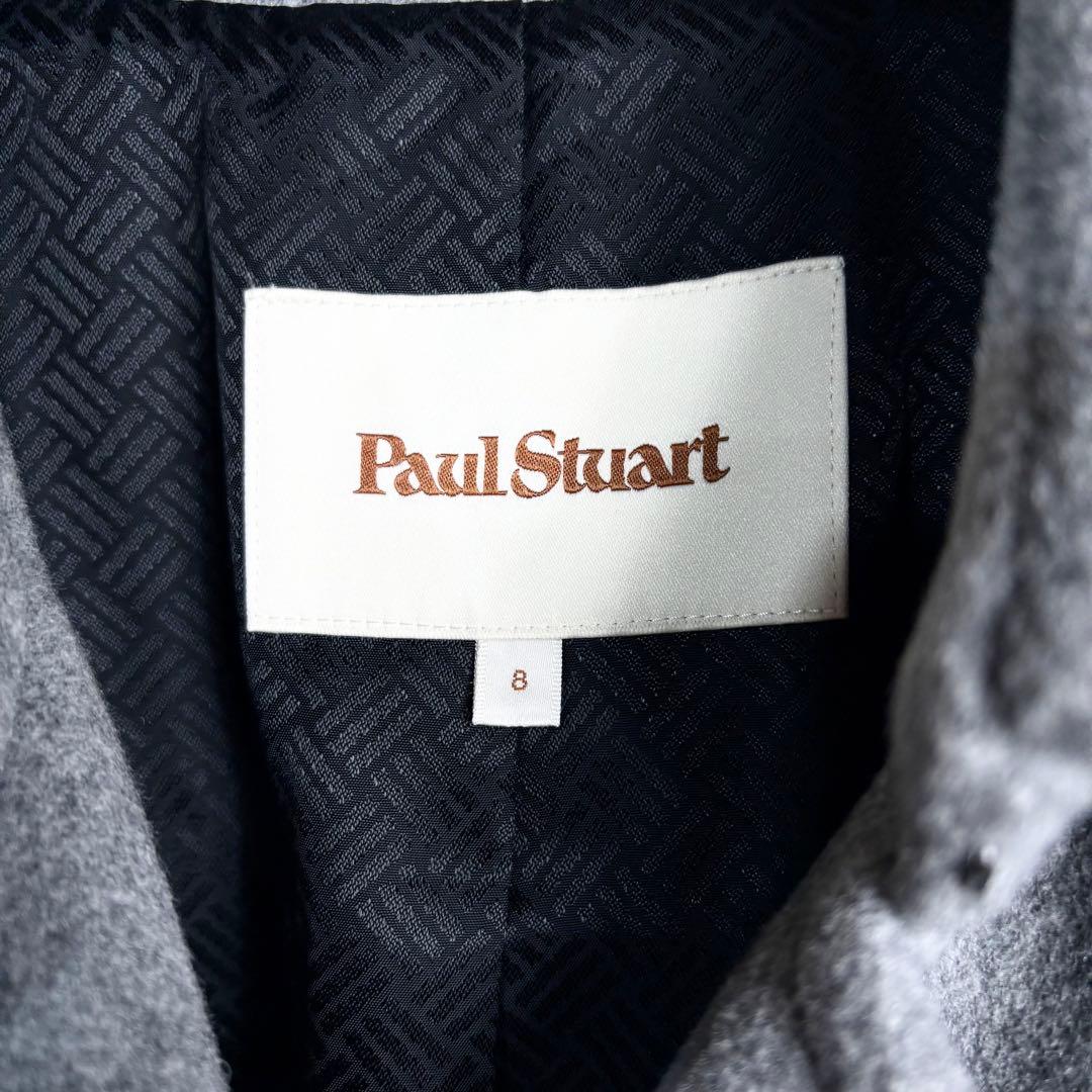 【カシミヤ混】ポールスチュアート　ウールトレンチコート　ベルト付　グレー　8