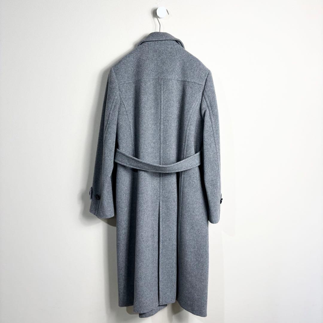 【カシミヤ混】ポールスチュアート　ウールトレンチコート　ベルト付　グレー　8