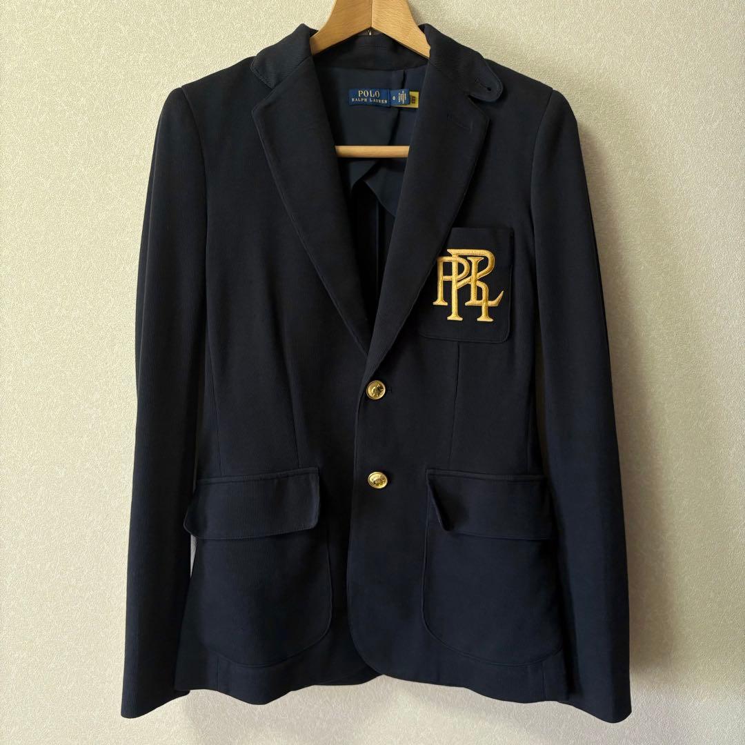 【美品】ポロラルフローレン ネイビーブレザー 紺ジャケット size 0