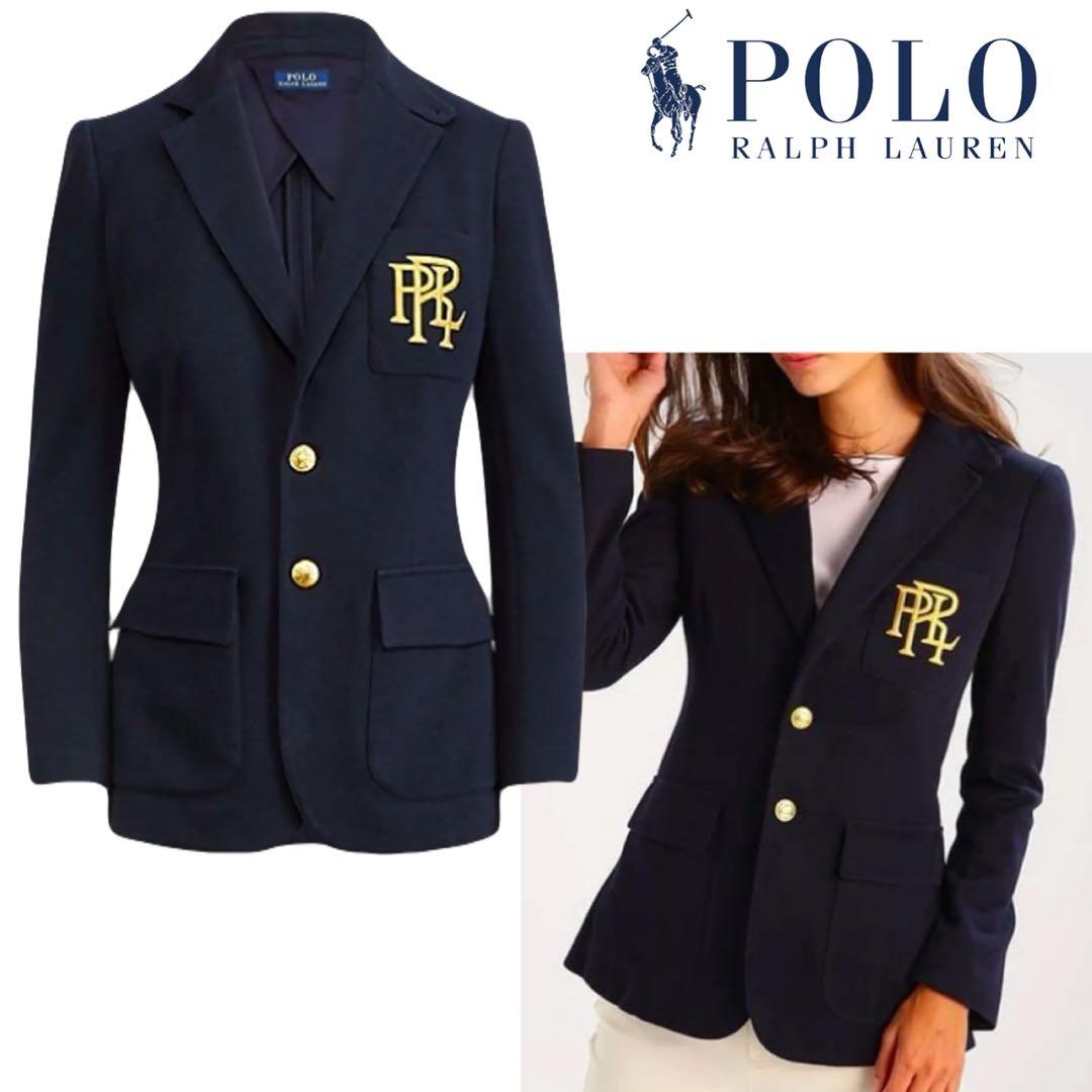 【美品】ポロラルフローレン ネイビーブレザー 紺ジャケット size 0