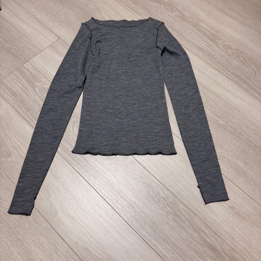 plage super100s Jersey boat/N プルオーバ　グレー