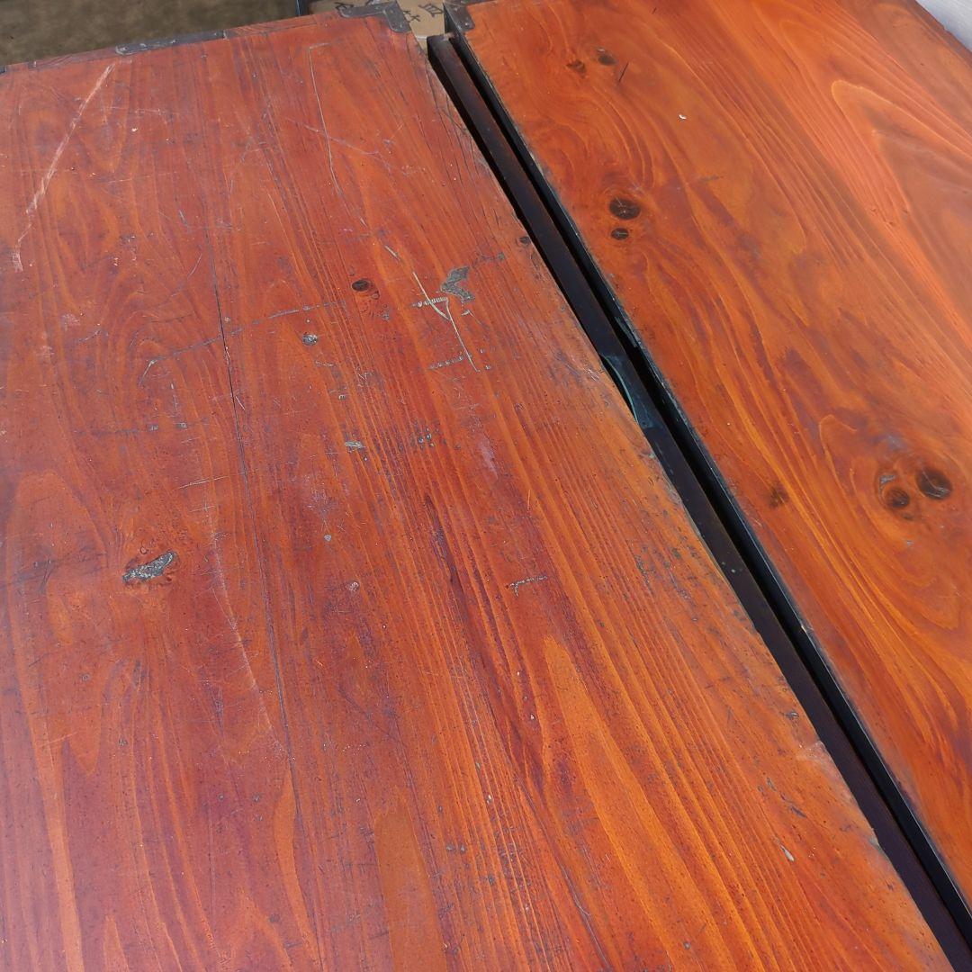 骨董 アンティーク 箪笥 金具 台 飾り台 テレビ台 鶴亀 松細工 2段