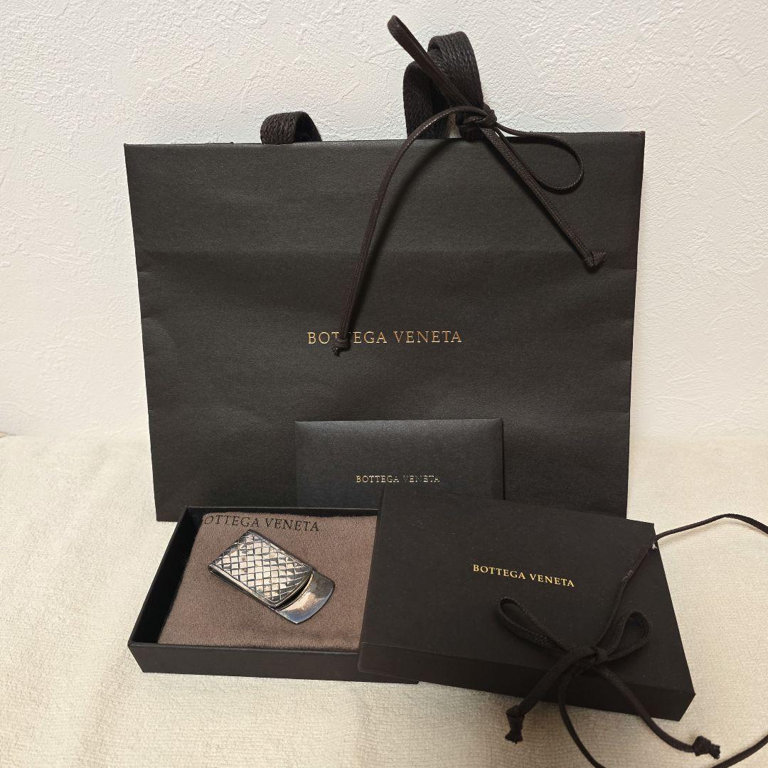 新品•未使用　Bottega Veneta シルバー マネークリップ