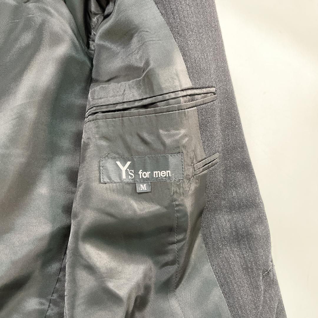 【美品】Y's for men 秋冬 スーツ セットアップ M 黒 ストライプ