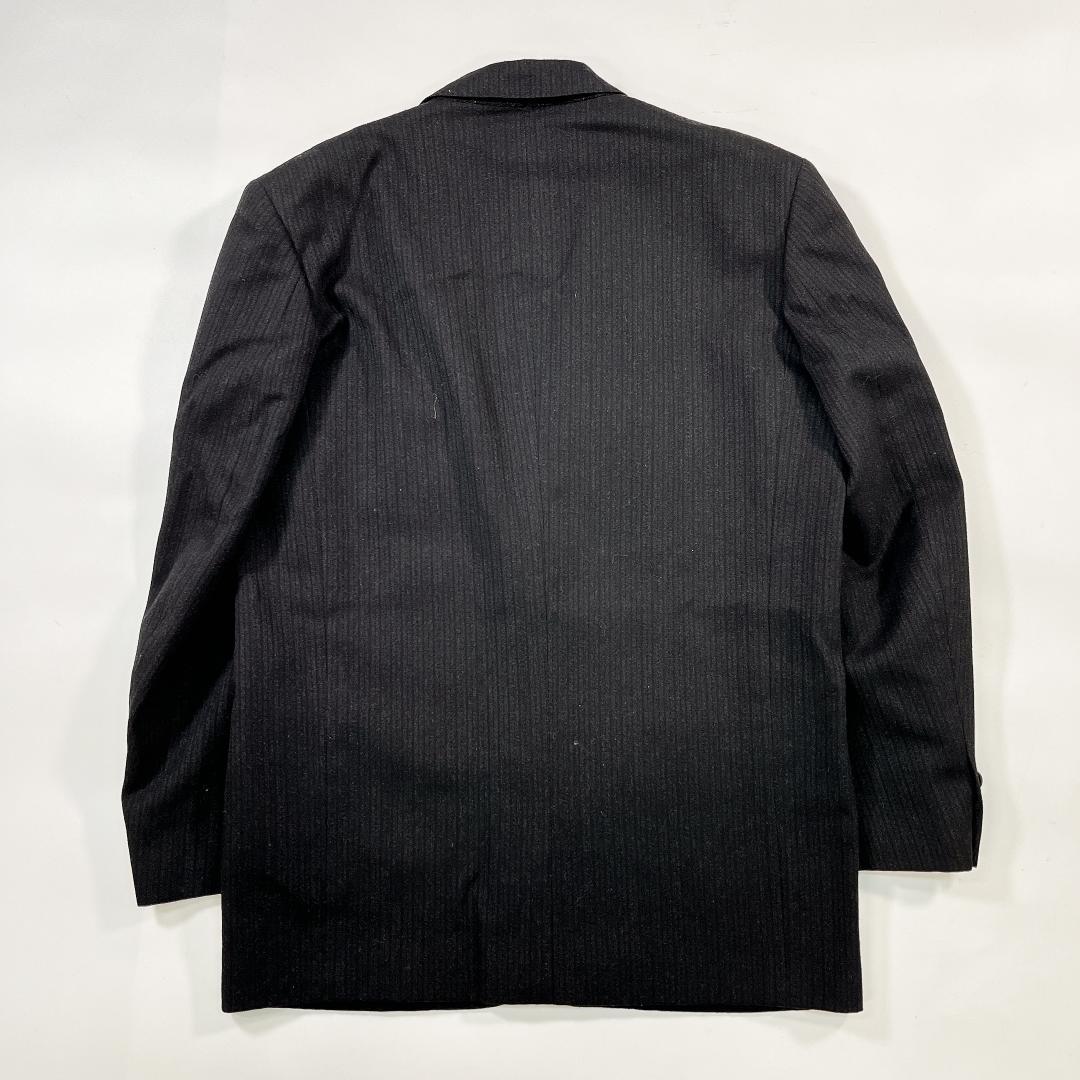 【美品】Y's for men 秋冬 スーツ セットアップ M 黒 ストライプ
