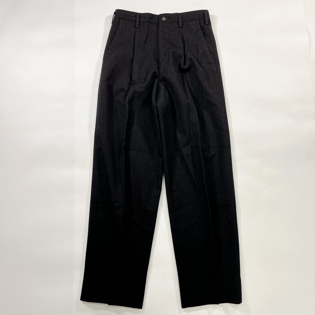 【美品】Y's for men 秋冬 スーツ セットアップ M 黒 ストライプ