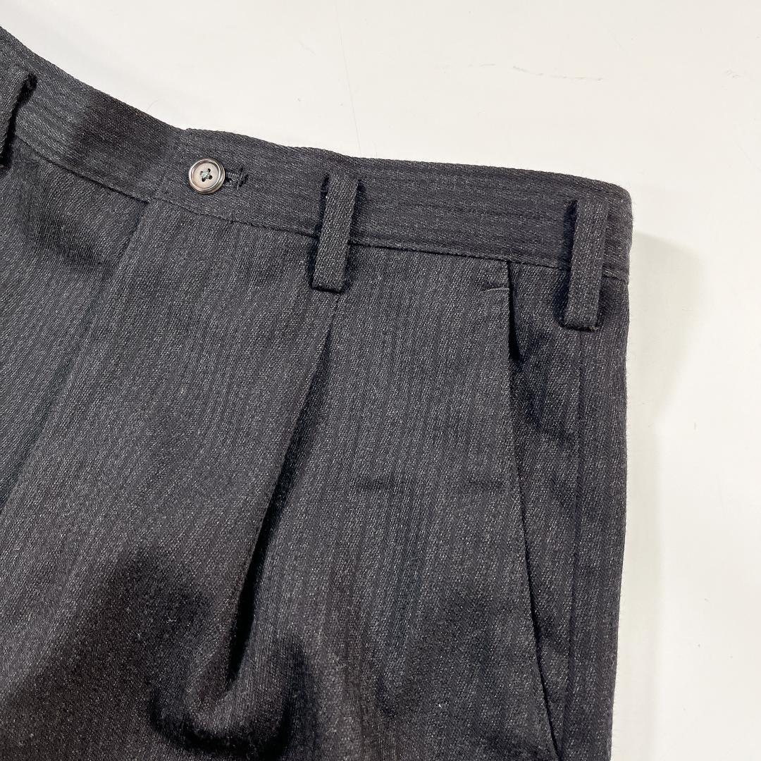 【美品】Y's for men 秋冬 スーツ セットアップ M 黒 ストライプ