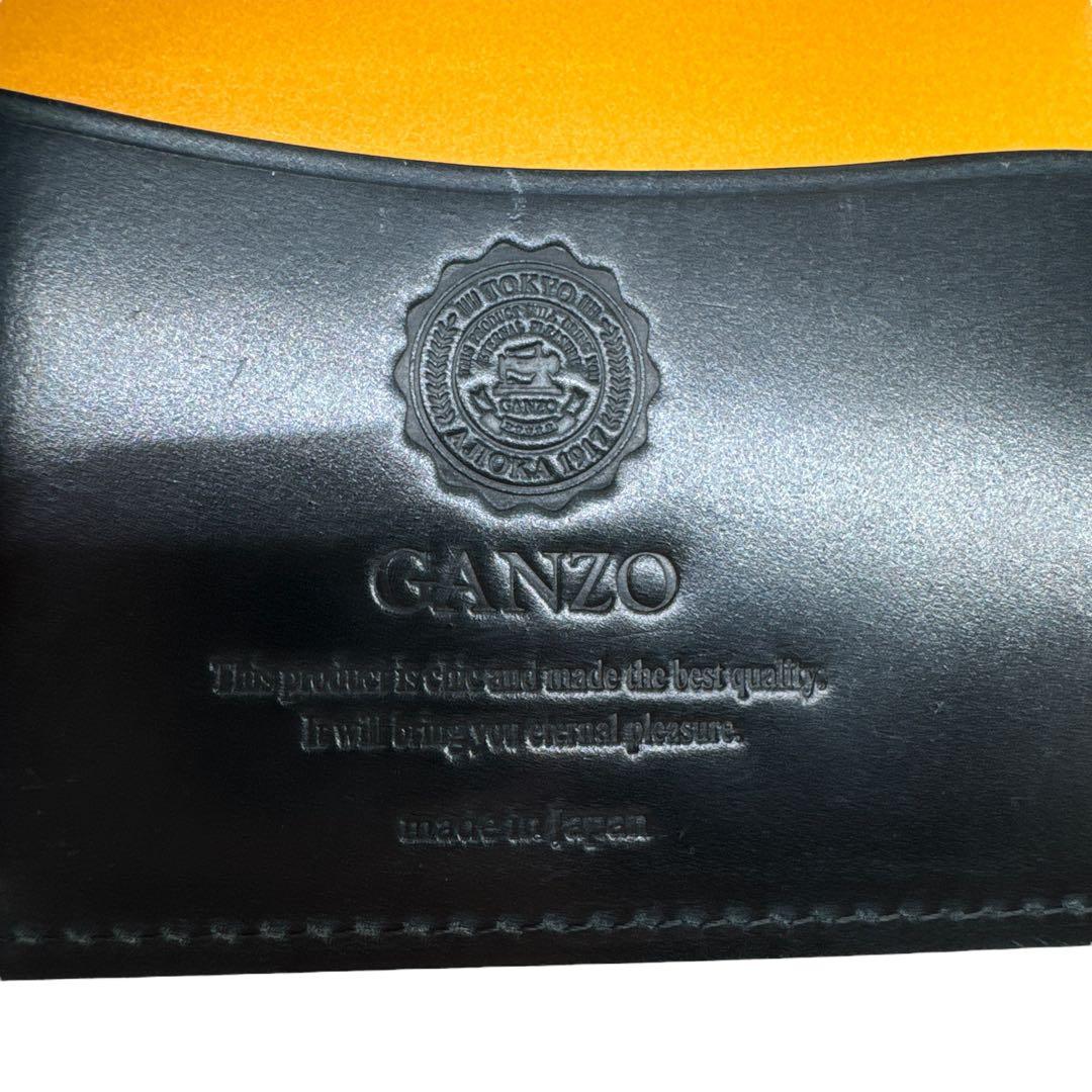 美品 ガンゾ マネークリップ ホーウィン社 シェルコードバン ブラック 刻印