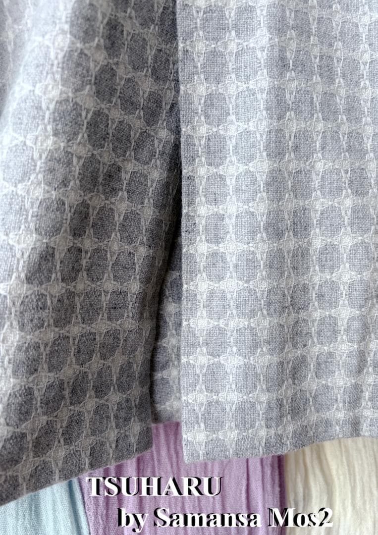 新品☆TSUHARU☆サマンサモスモス☆繊細ジャガード織☆尾州ウール美コート♪