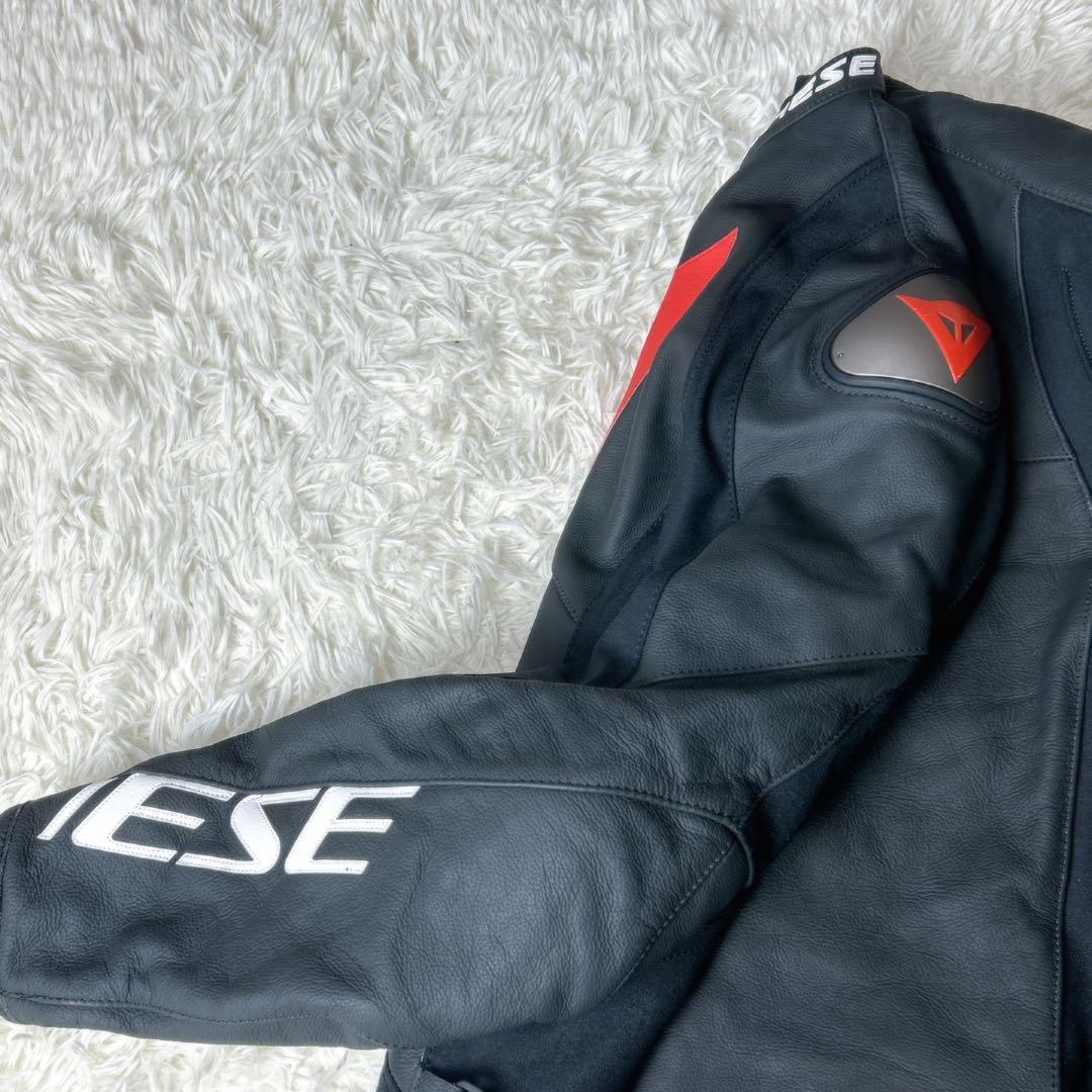 ダイネーゼ レザージャケット バイクウェア サイズ54 黒✖️赤