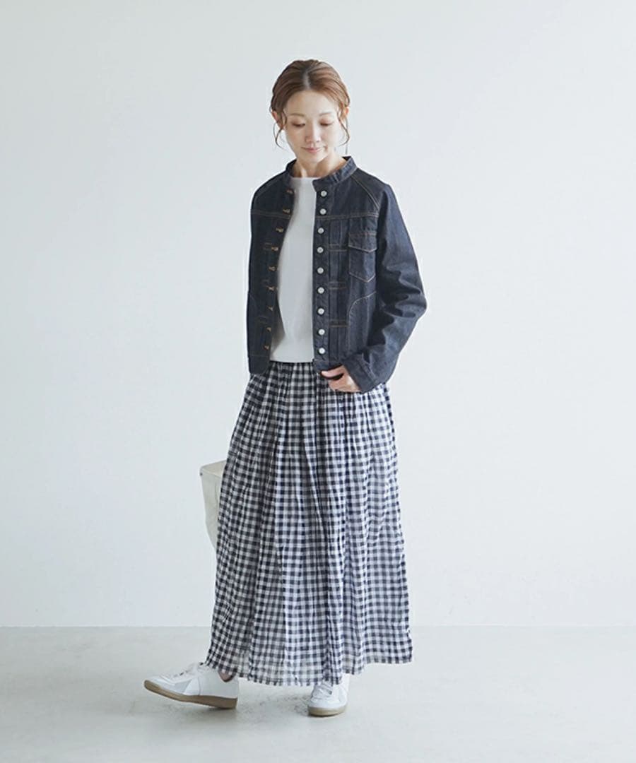 si-si-si comfort スタンドカラーベーシックデニムジャケット40