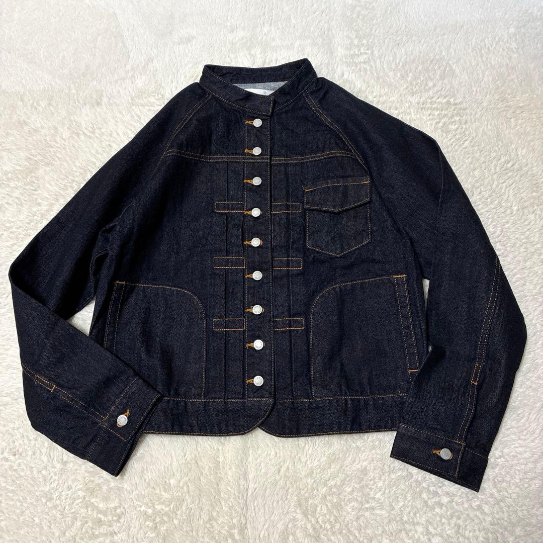 si-si-si comfort スタンドカラーベーシックデニムジャケット40