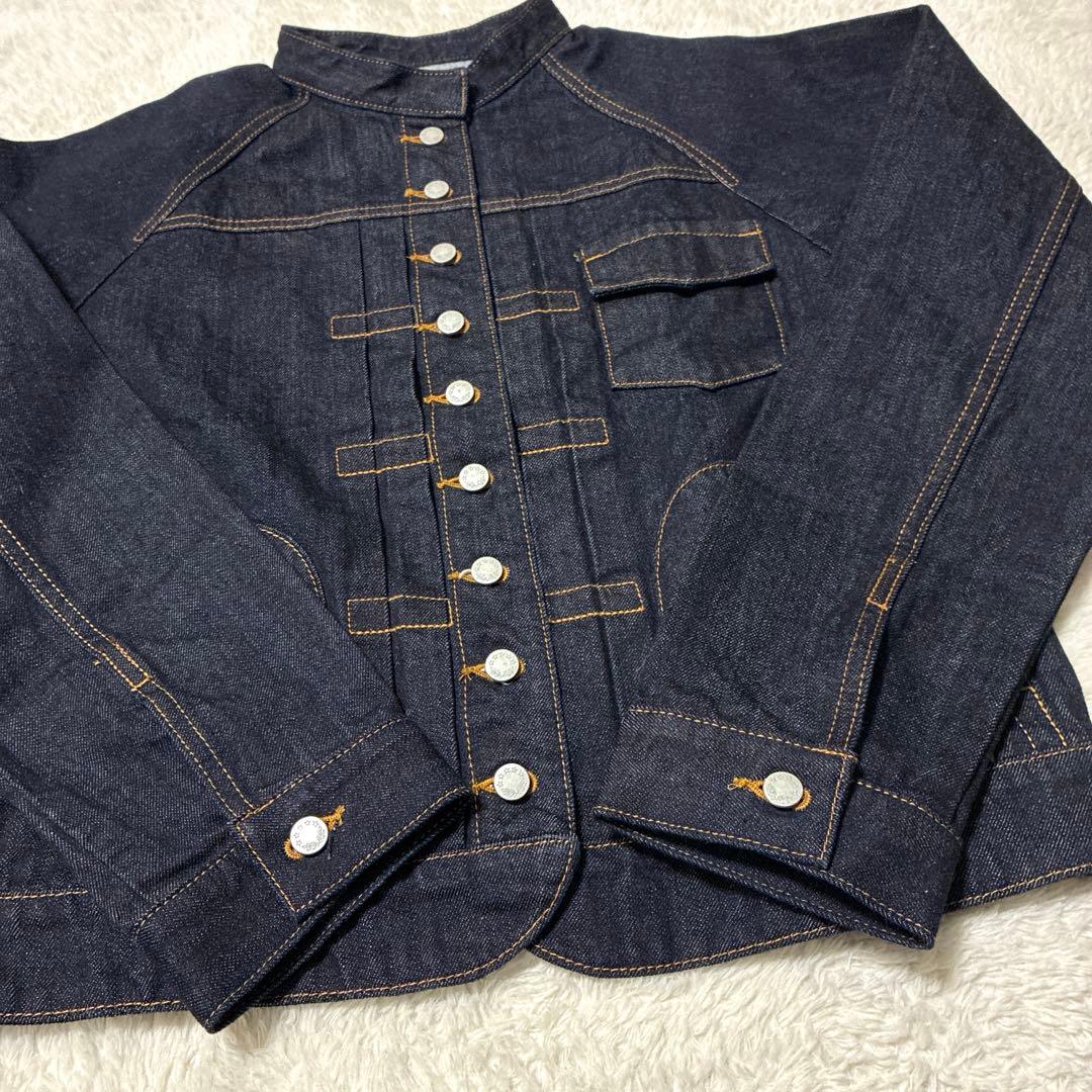 si-si-si comfort スタンドカラーベーシックデニムジャケット40