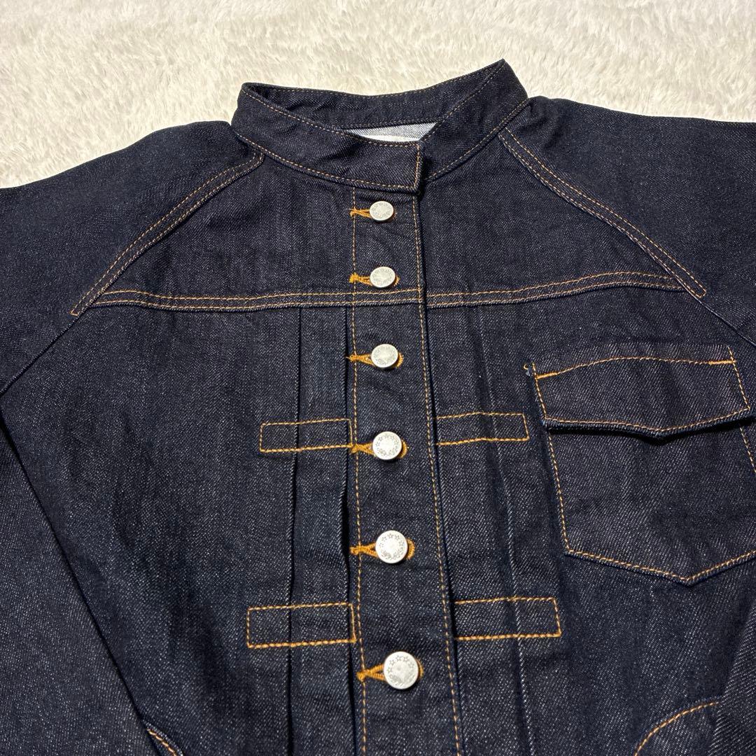 si-si-si comfort スタンドカラーベーシックデニムジャケット40