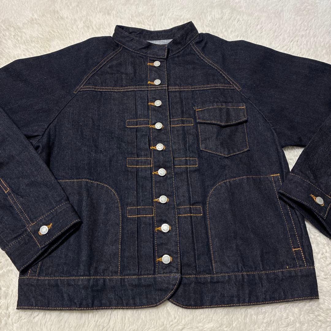 si-si-si comfort スタンドカラーベーシックデニムジャケット40