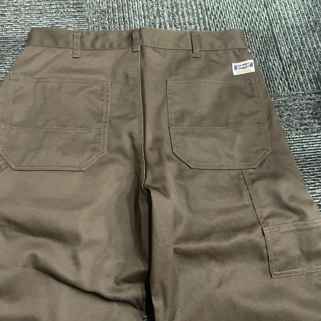 schottブラウン チノパン バックポケット付き