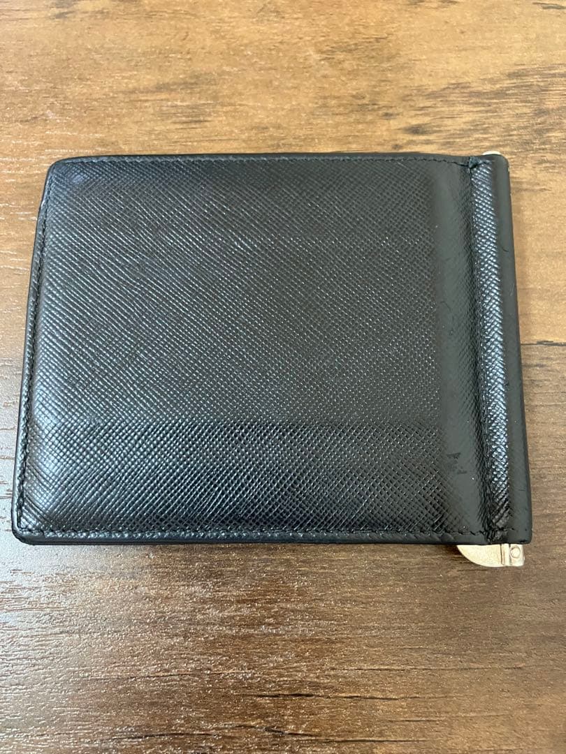 PRADA プラダ マネークリップ 二つ折り財布 黒ブラック