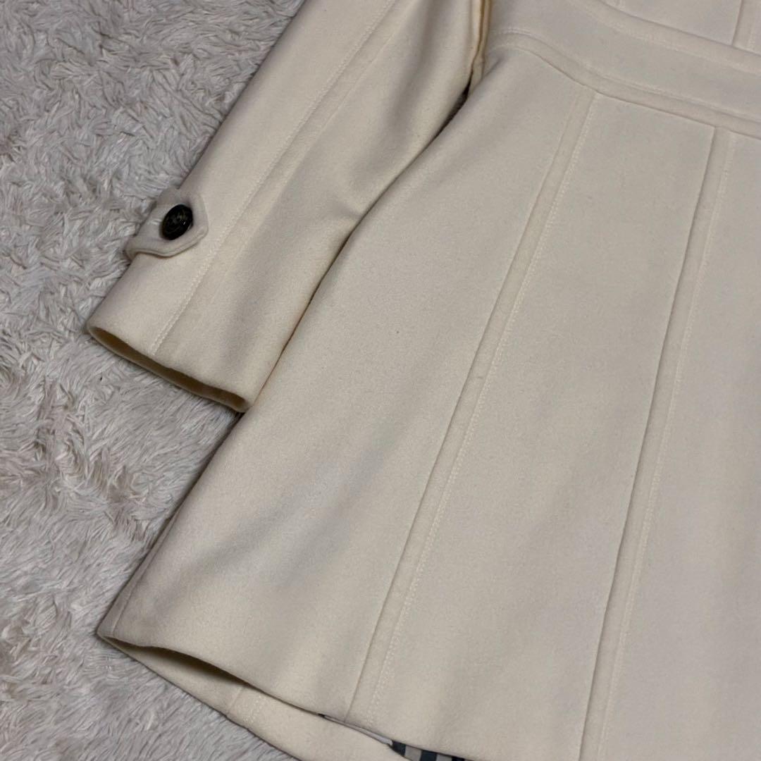 BURBERRY アンゴラ 2WAY チンストラップ ノバチェック コート