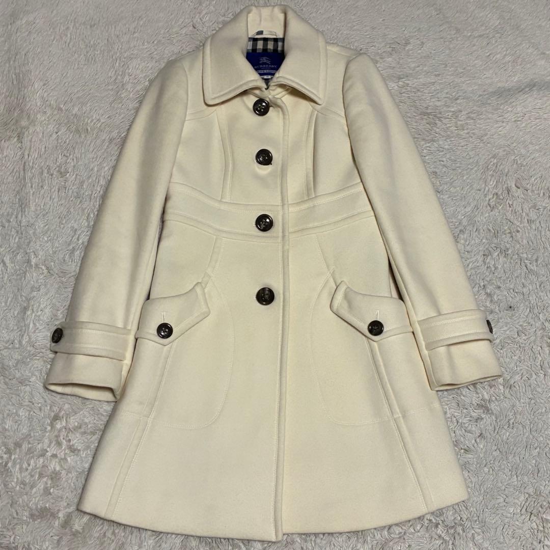 BURBERRY アンゴラ 2WAY チンストラップ ノバチェック コート