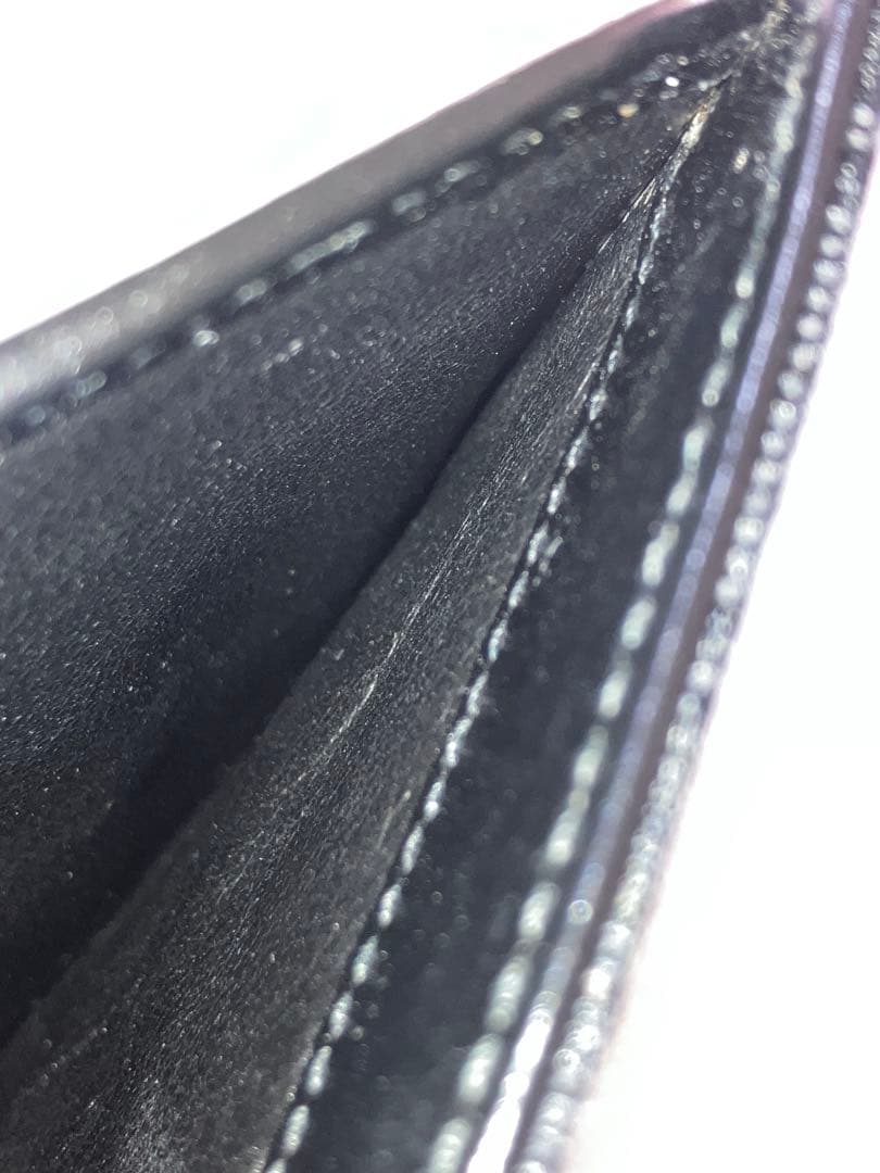 美品 GUCCI グッチ　ジャッキー 二つ折り財布 キャンバス 黒 シマ レザー