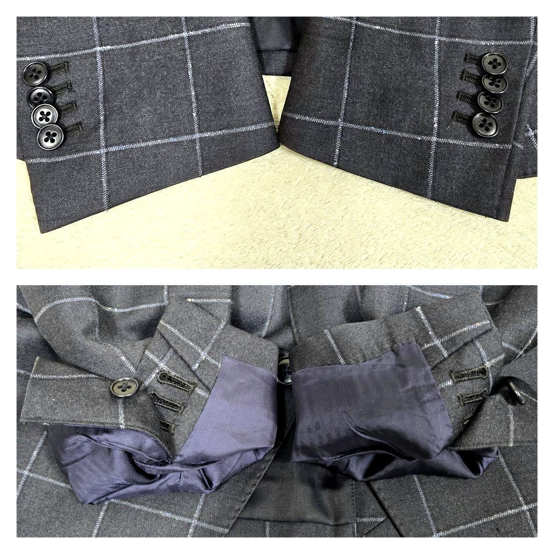 極美品 h'm tailored 3ピーススーツ マルゾット Super100