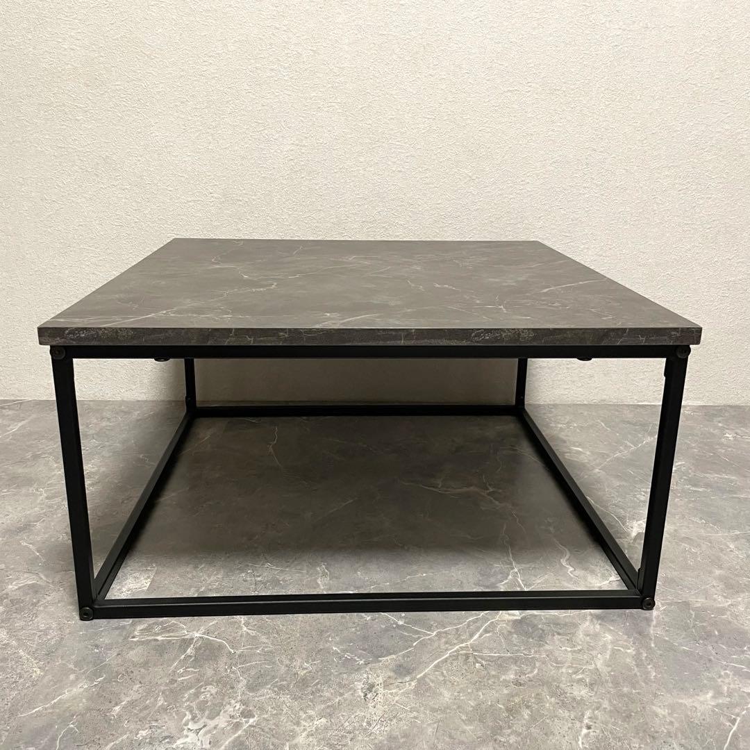【美品】LOWYA ロウヤ 大理石柄 ネストテーブル　ローテーブル