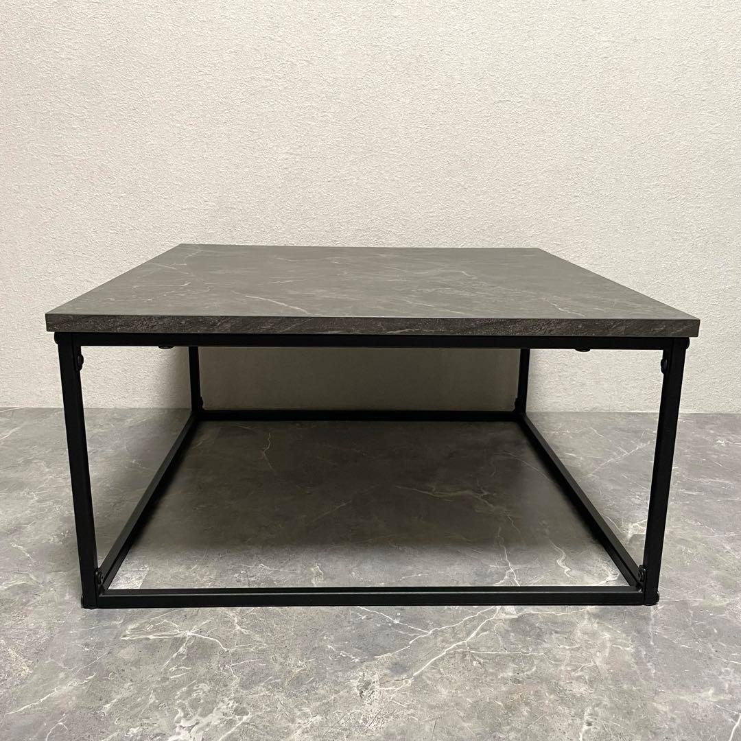 【美品】LOWYA ロウヤ 大理石柄 ネストテーブル　ローテーブル