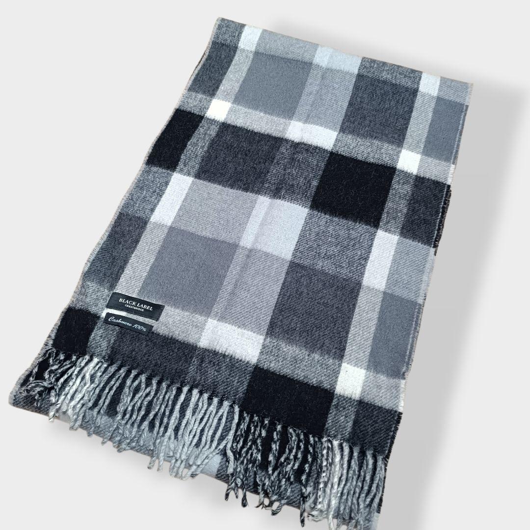 ブラックレーベルクレストブリッジ　マフラー 　メンズ　レディース　カシミア100